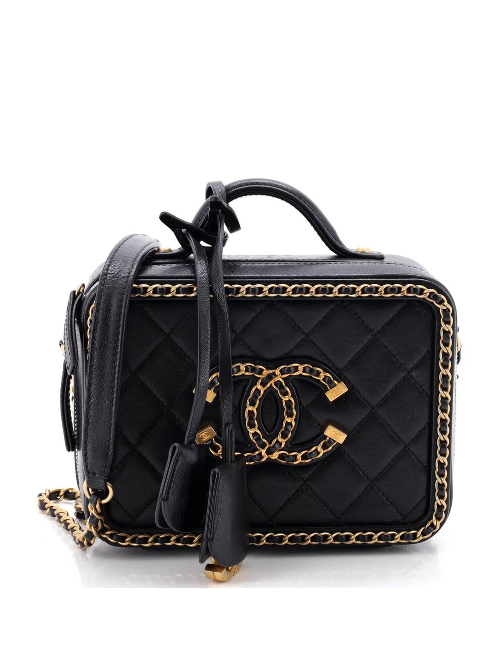 Chanel Filigree Vanity Case Quilted #301776C45B